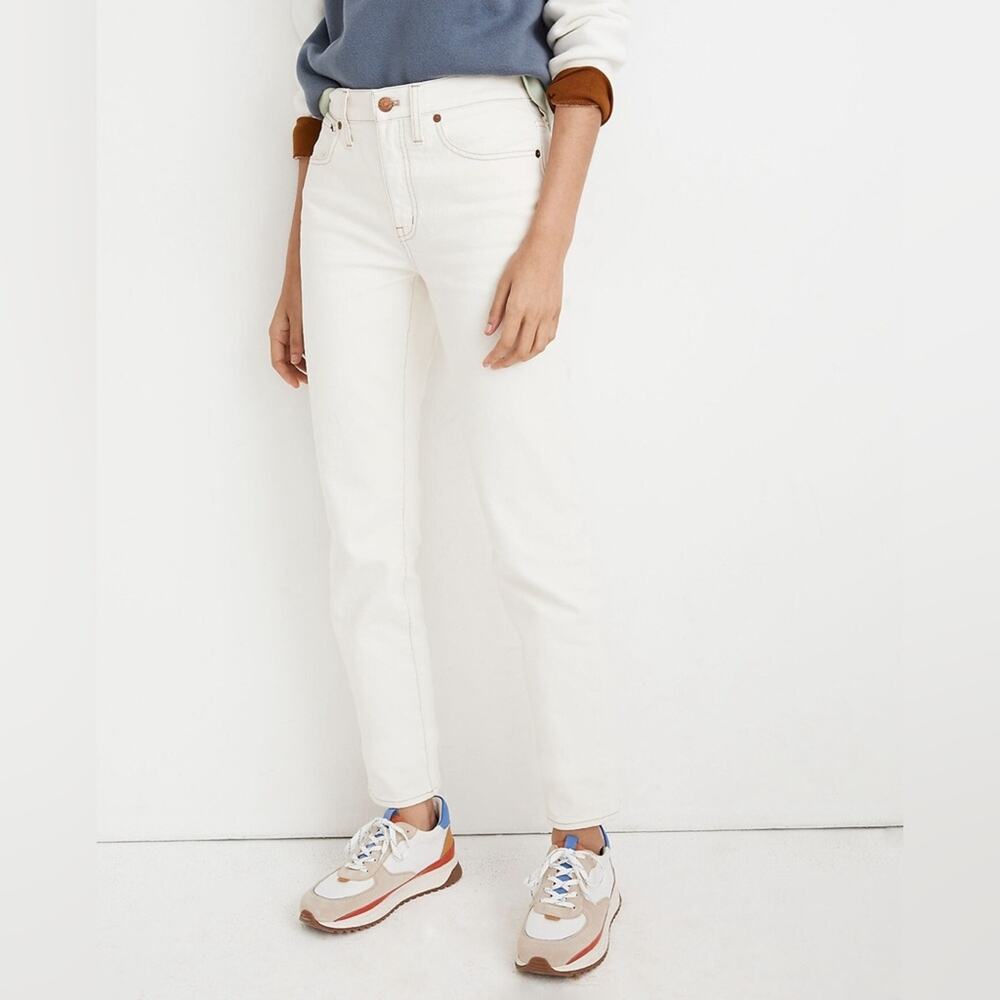 Madewell Tomboy Straight Leg Jeans Pants Cloud Lining White Size 32
